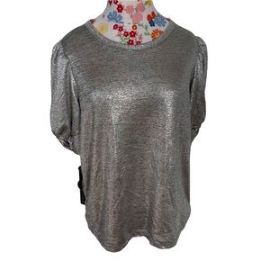 NWT Silver Puff Sleeve Dress